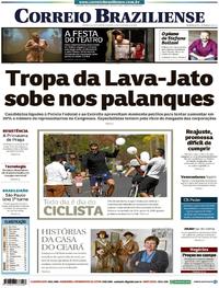 Capa do jornal Correio Braziliense 20/08/2018