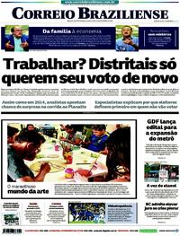 Capa do jornal Correio Braziliense 20/09/2018
