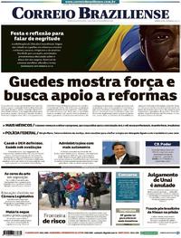 Capa do jornal Correio Braziliense 20/11/2018