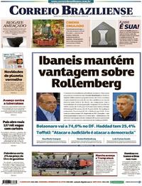 Capa do jornal Correio Braziliense 23/10/2018