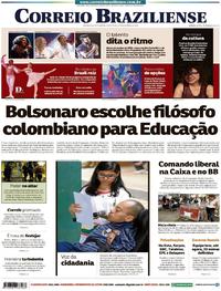 Capa do jornal Correio Braziliense 23/11/2018