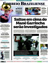 Capa do jornal Correio Braziliense 24/02/2018