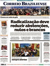 Capa do jornal Correio Braziliense 24/09/2018