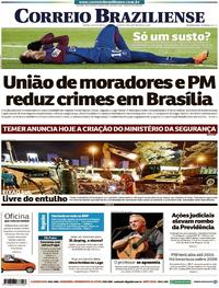 Capa do jornal Correio Braziliense 26/02/2018