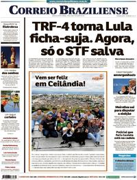 Capa do jornal Correio Braziliense 27/03/2018