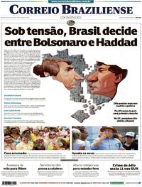 Capa do jornal Correio Braziliense 28/10/2018