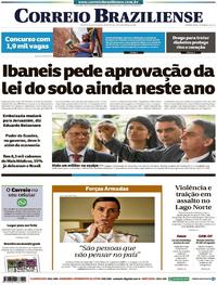 Capa do jornal Correio Braziliense 28/11/2018