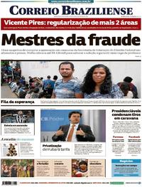 Capa do jornal Correio Braziliense 29/03/2018