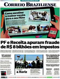 Capa do jornal Correio Braziliense 29/09/2018
