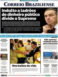 Capa do jornal Correio Braziliense 29/11/2018