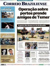 Capa do jornal Correio Braziliense 30/03/2018