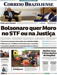 Capa do jornal Correio Braziliense 30/10/2018
