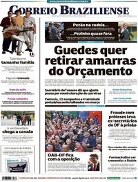 Capa do jornal Correio Braziliense 30/11/2018