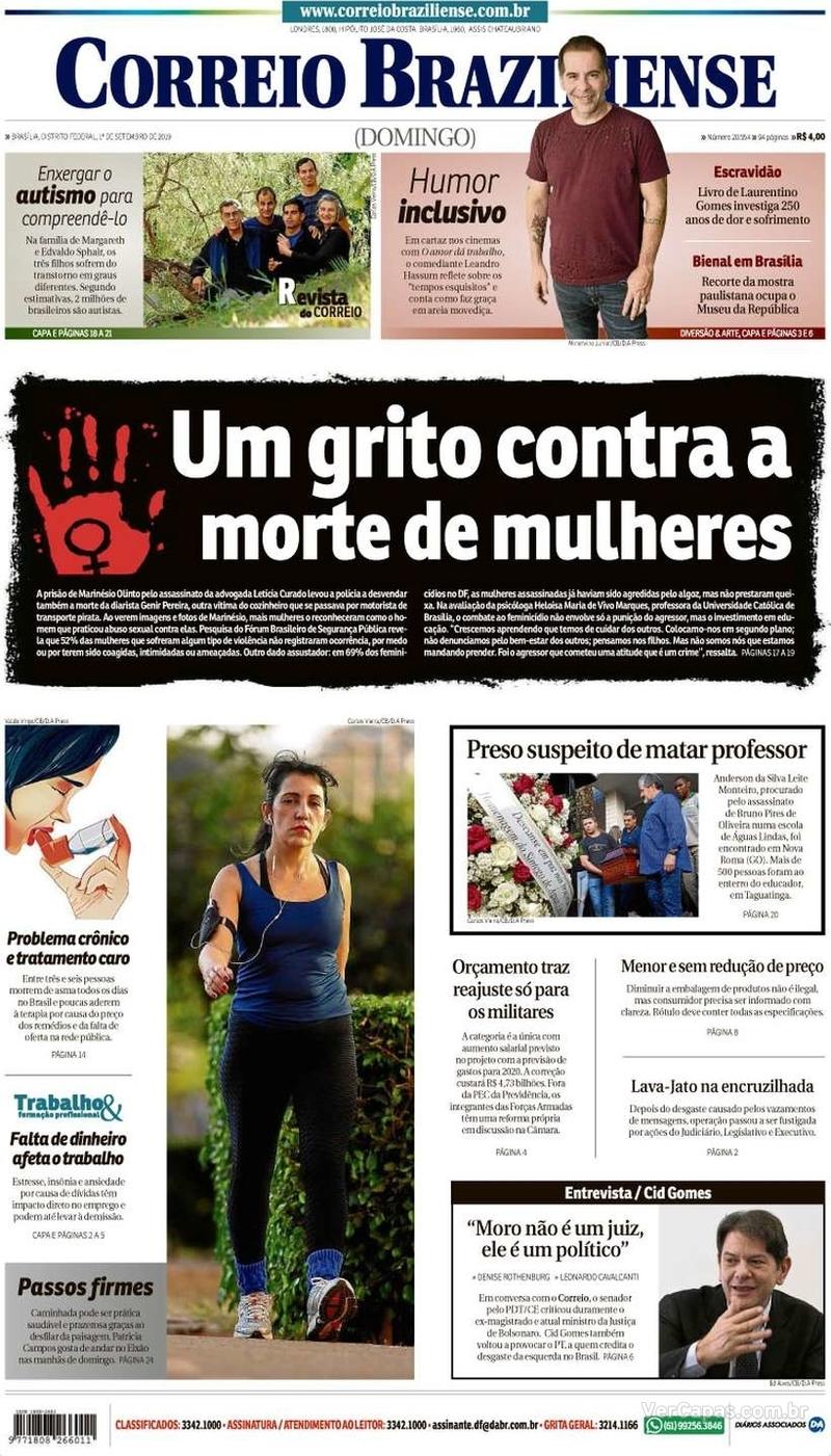 Capa jornal Correio Braziliense