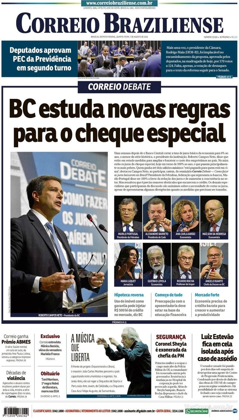 Capa jornal Correio Braziliense