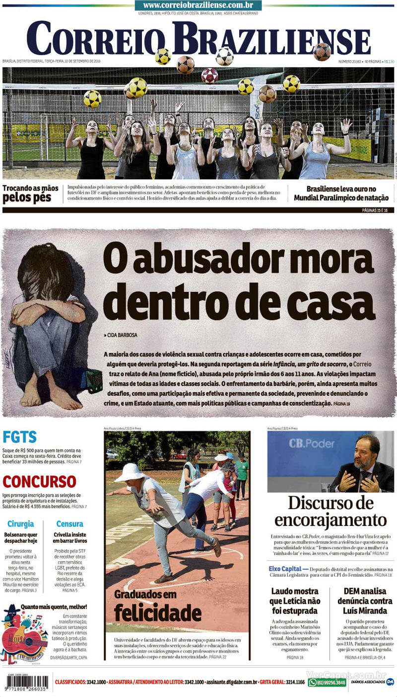 Capa jornal Correio Braziliense