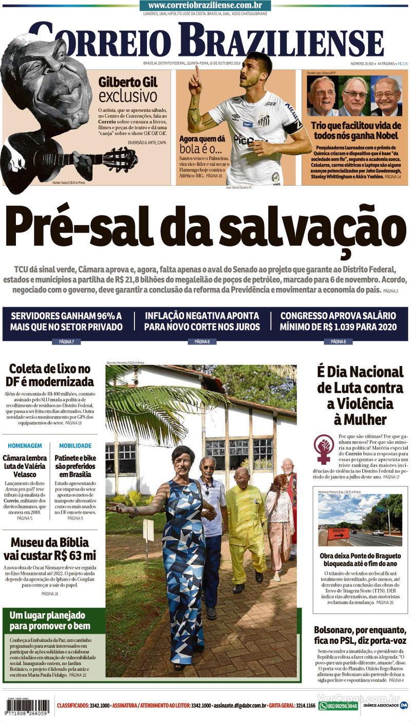 Capa jornal Correio Braziliense