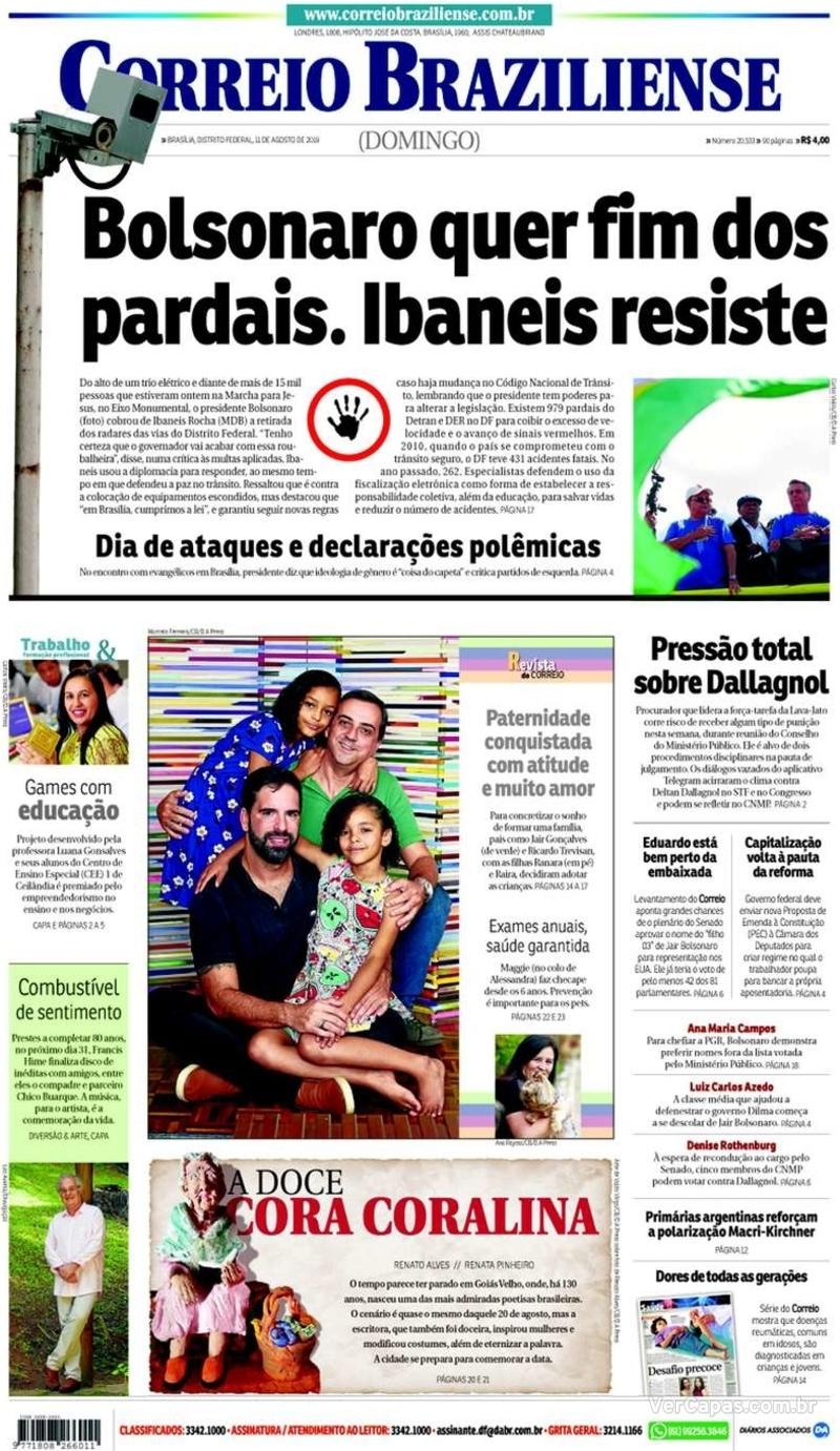 Capa jornal Correio Braziliense