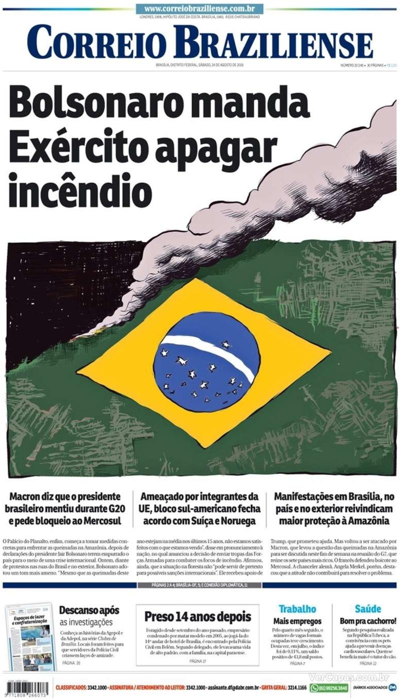 Capa jornal Correio Braziliense