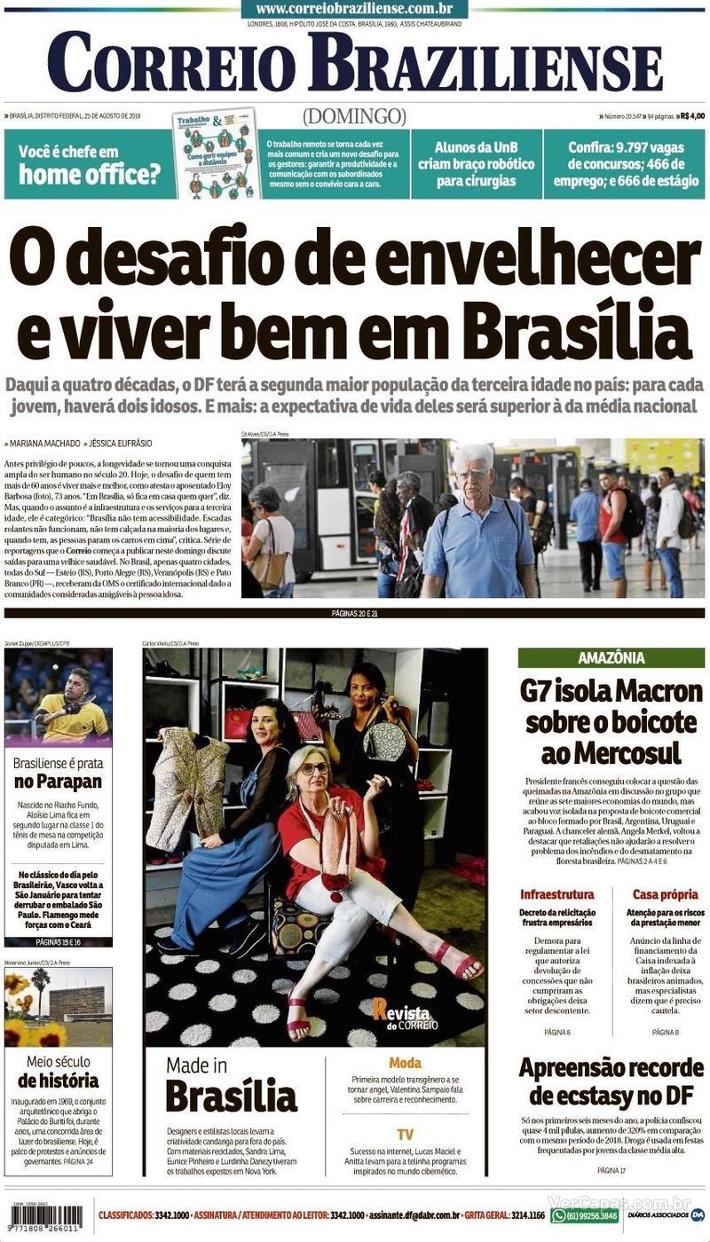 Capa jornal Correio Braziliense