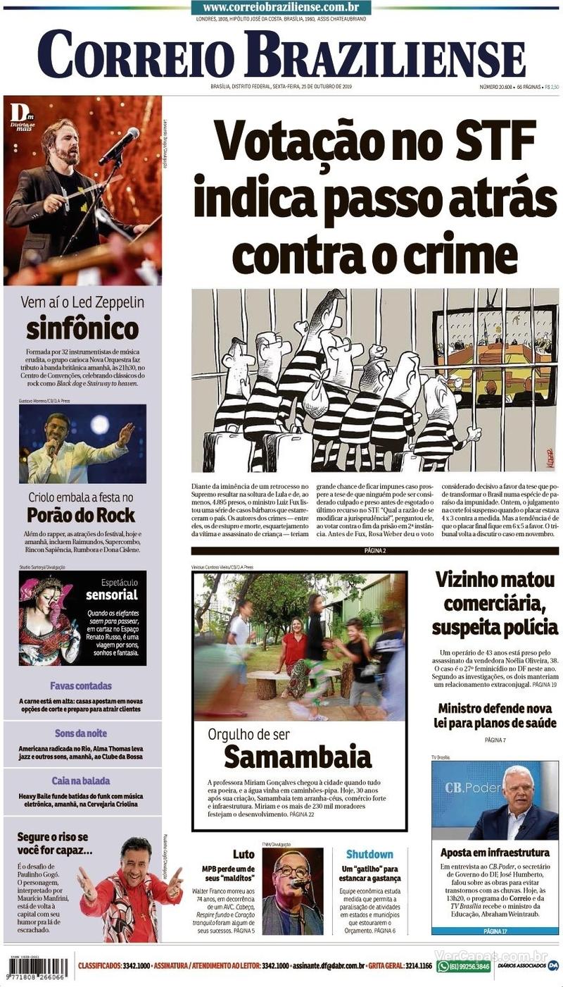 Capa jornal Correio Braziliense