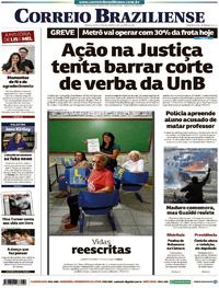 Capa do jornal Correio Braziliense 02/05/2019