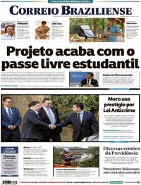Capa do jornal Correio Braziliense 05/02/2019