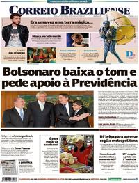 Capa do jornal Correio Braziliense 05/04/2019