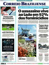 Capa do jornal Correio Braziliense 09/05/2019