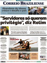 Capa do jornal Correio Braziliense 10/03/2019