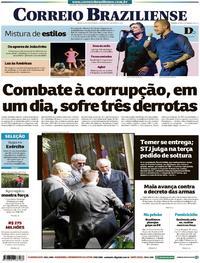 Capa do jornal Correio Braziliense 10/05/2019