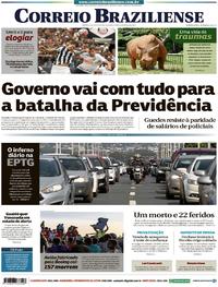 Capa do jornal Correio Braziliense 11/03/2019