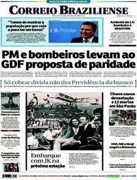 Capa do jornal Correio Braziliense 12/03/2019