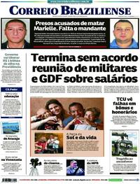 Capa do jornal Correio Braziliense 13/03/2019