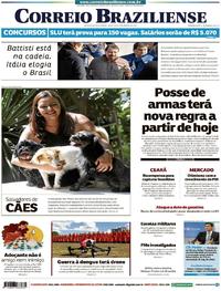 Capa do jornal Correio Braziliense 15/01/2019