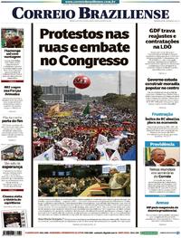 Capa do jornal Correio Braziliense 16/05/2019