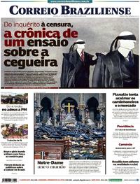 Capa do jornal Correio Braziliense 17/04/2019