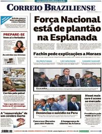 Capa do jornal Correio Braziliense 18/04/2019