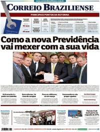 Capa do jornal Correio Braziliense 21/02/2019