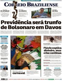 Capa do jornal Correio Braziliense 22/01/2019