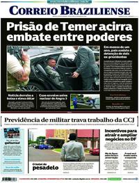Capa do jornal Correio Braziliense 22/03/2019