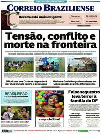 Capa do jornal Correio Braziliense 23/02/2019