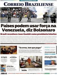 Capa do jornal Correio Braziliense 24/01/2019