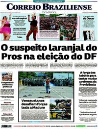 Capa do jornal Correio Braziliense 24/02/2019
