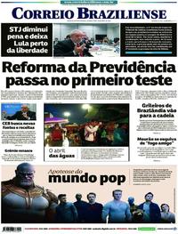 Capa do jornal Correio Braziliense 24/04/2019