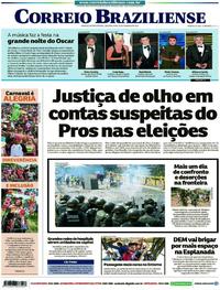 Capa do jornal Correio Braziliense 25/02/2019