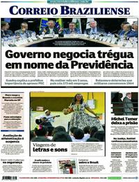 Capa do jornal Correio Braziliense 26/03/2019