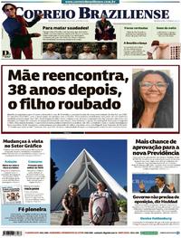 Capa do jornal Correio Braziliense 26/04/2019