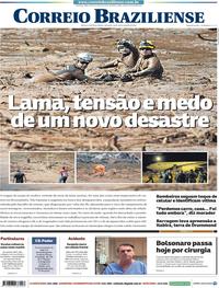 Capa do jornal Correio Braziliense 28/01/2019