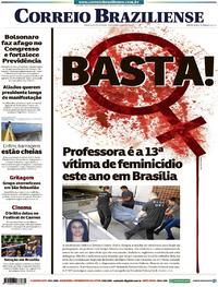 Capa do jornal Correio Braziliense 21/05/2019
